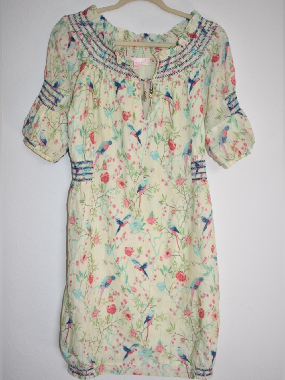 Vintage Matthew Williamson for H&M Parrot Floral Bird Print Dress size 6